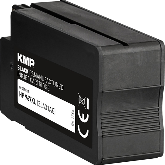 Picture of KMP ink cartridge black compatible w/ HP 3JA31AE 967 XL