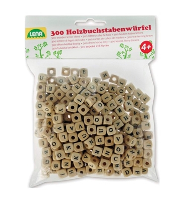 Attēls no Koka kauliņi ar burtiem verami (300gab) LENA 4+ L32005