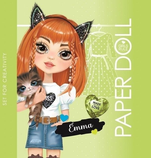 Изображение Kolorowanka 140x140 Lalka do wycinania Emma