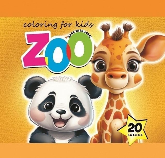 Изображение Kolorowanka 140x140 Zoo pomaraczowa 20 obrazków