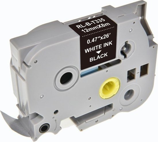 Picture of Kompatybilny tama do drukarek etykiet, dla Brother, TZE-335, biay druk/czarny podkad, laminowane, 8m, 12mm
