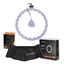 Picture of Komplekts HULA HOOP MAGNETIC VIOLET HHM14 WITH WEIGHT + COUNTER HMS + WAIST SUPPORT BR163 BLACK