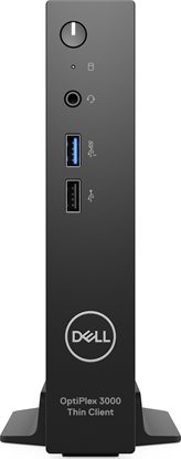 Picture of Komputer Dell Dell OptiPlex 3000 Thin Client - Thin Client - DTS - 1 x Pentium Silver N6005 / 2 GHz - RAM 8 GB - Flash - eMMC 64 GB - UHD Graphics - 1GbE, Wi-Fi 6E - WLAN: Bluetooth, 802.11a/b/g/n/ac/ax (Wi-Fi 6E) - Dell ThinOS - Monitor: keiner - Schwarz