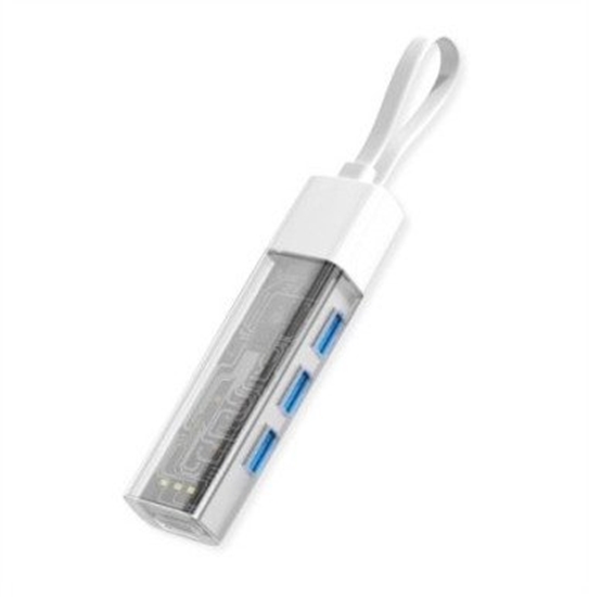 Picture of Roline USB 3.2 Gen 1 Hub, 4 Ports, Type A+C host connection cable