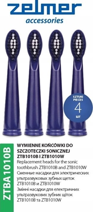 Picture of Kocówka Zelmer KOCÓWKI DO SZCZOTECZKI ZELMER ZTBA1010B 4szt/kpl niebieskie