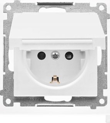 Attēls no Kontakt-Simon Gniazdo Schuko Kontakt-Simon 55 TGSZ1BCZ.01/111 do wersji IP44 z przesonami z uszczelk ramki modu 16 A, 250V~, szybkozcza biay mat