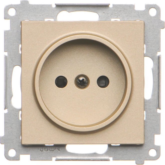 Picture of Kontakt-Simon Gniazdo wtyczkowe Kontakt-Simon 55 TG1CZ.01/144 bez uziemienia z przesonami modu 16 A, 250V~, szybkozcza szampaski mat