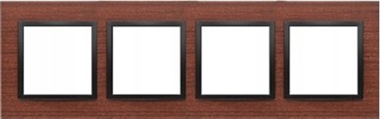 Picture of Kontakt-Simon Ramka Kontakt-Simon Nature DRN4/87 4-krotna czarna orzech