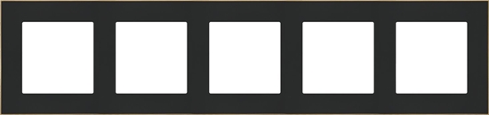 Изображение Kontakt-Simon Ramka piciokrotna Kontakt-Simon 55 TRD5.166/149 DUO czarna/zota