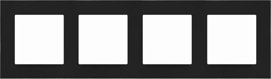 Изображение Kontakt-Simon Ramka poczwórna Kontakt-Simon 55 TR4/149 LINE czarny mat