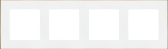 Изображение Kontakt-Simon Ramka poczwórna Kontakt-Simon 55 TRD4.166/111 DUO biaa/zota