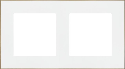 Изображение Kontakt-Simon Ramka podwójna Kontakt-Simon 55 TRD2.166/111 DUO biaa/zota