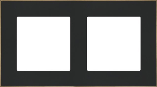 Изображение Kontakt-Simon Ramka podwójna Kontakt-Simon 55 TRD2.166/149 DUO czarna/zota