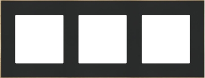 Изображение Kontakt-Simon Ramka potrójna Kontakt-Simon 55 TRD3.166/149 DUO czarna/zota