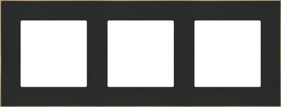Изображение Kontakt-Simon Ramka potrójna Kontakt-Simon 55 TRD3.166/149 DUO czarna/zota