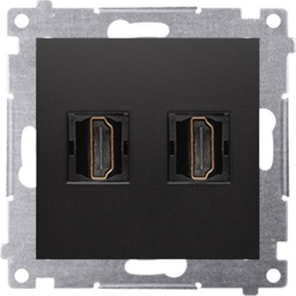 Picture of Kontakt-Simon Simon 54 Gniazdo HDMI podwójne (modu) czarny mat DGHDMI2.01/49