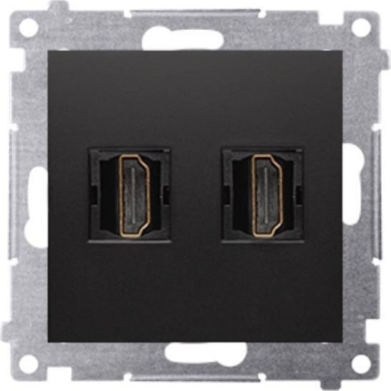 Picture of Kontakt-Simon Simon 54 Gniazdo HDMI podwójne (modu) czarny mat DGHDMI2.01/49