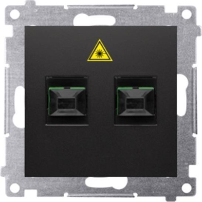 Picture of Kontakt-Simon Simon 54 Gniazdo wiatowodowe / optyczne podwójne SC/APC (modu) czarny mat DGS2.01/49