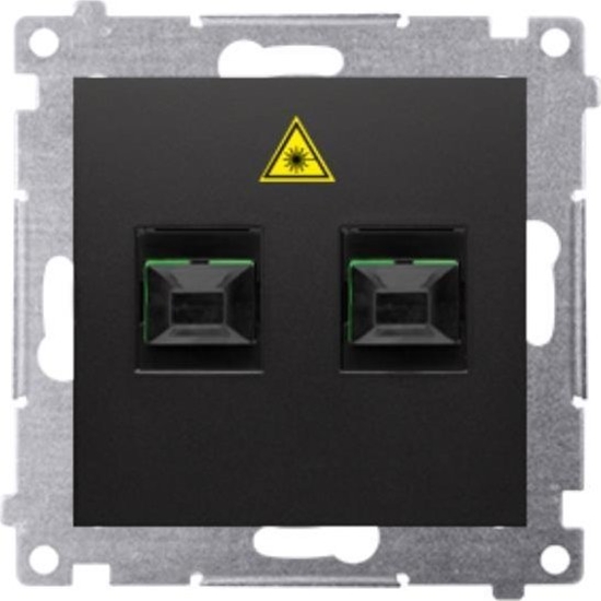 Picture of Kontakt-Simon Simon 54 Gniazdo wiatowodowe / optyczne podwójne SC/APC (modu) czarny mat DGS2.01/49