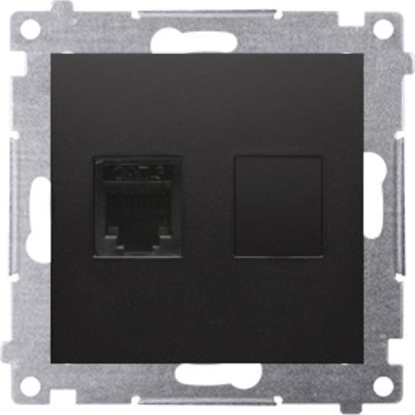 Picture of Kontakt-Simon Simon 54 Gniazdo telefoniczne pojedyncze RJ12 (modu) czarny mat DT1.01/49