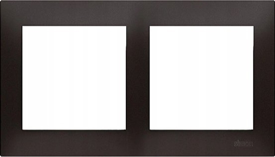 Picture of Kontakt-Simon Simon 54 Premium Ramka 2-krotna PREMIUM do puszek karton-gips IP20 / IP44 czarny mat DRK2/49