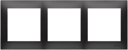 Picture of Kontakt-Simon Simon 54 Premium Ramka 3-krotna PREMIUM IP20 / IP44 czarny mat DR3/49
