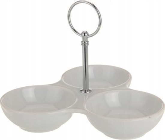 Picture of Koopman Potrójna miska do serwowania przeksek 20x15 cm