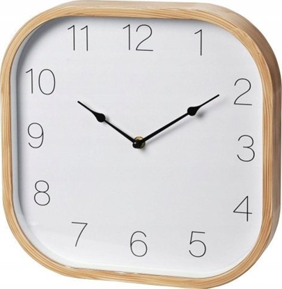 Attēls no Koopman Zegar cienny kwadratowy drewniany biay 30cm