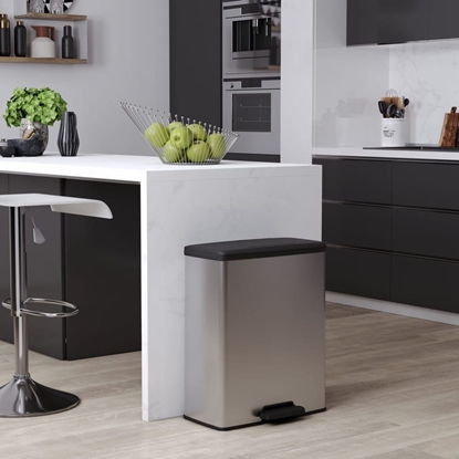 Attēls no Kosz na mieci Curver na peda srebrny (443822 VidaXL)