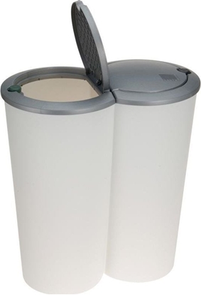 Picture of Kosz na mieci Excellent Houseware do segregacji na przycisk 2x25L biay (Y54980880)