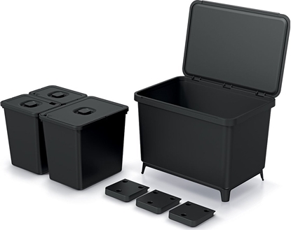 Picture of Kosz na mieci Prosperplast do segregacji czarny (NKS60W3-S411)