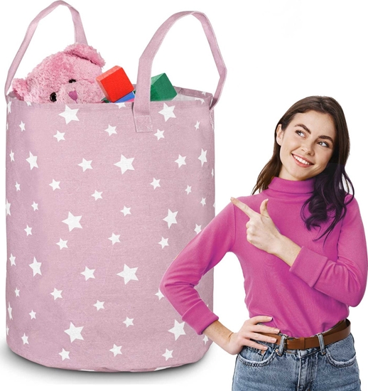 Picture of Kosz na zabawki Nukido - róowy