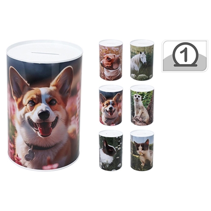 Attēls no Krājkase met. Dzīvnieki 10x15cm 6-veidi