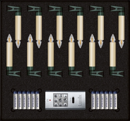 Picture of Krinner Superlight Bavaria Mini Flame 12 pcs. Set Ivory