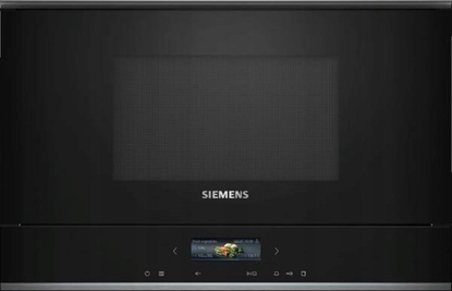 Picture of Kuchenka mikrofalowa Siemens Siemens iQ700 BF722L1B1, Built-in, Solo microwave, 21 L, 900 W, Touch, Black