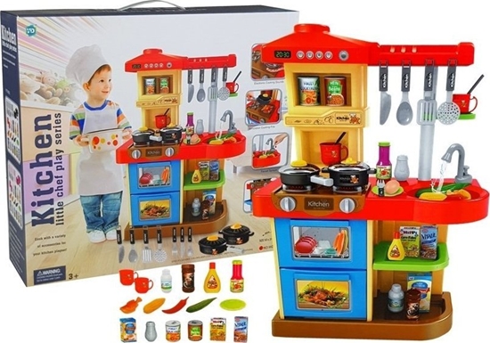 Picture of Kuchnia Dla Malucha z dwikami i wiatekami Kran LEAN Toys