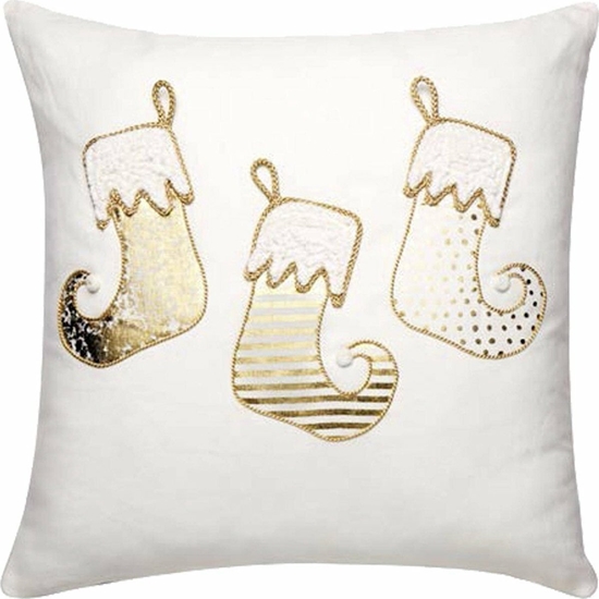 Изображение L´Oca Nera L´Oca Nera padded cushion with Christmas socks 45x45 cm