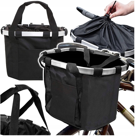 Picture of L69C KOSZYK ROWEROWY NA KIEROWNICE        SKADANA TORBA