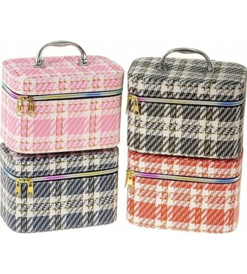 Picture of Ladīte ar spogulīti Rūtaina dažādas 21x14x13 cm 568679