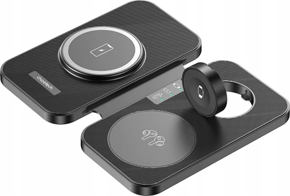 Picture of adowarka Choetech adowarka Choetech T616-F indukcyjna 3w1 kompatybilna z urzdzeniami Apple i Samsung - czarna