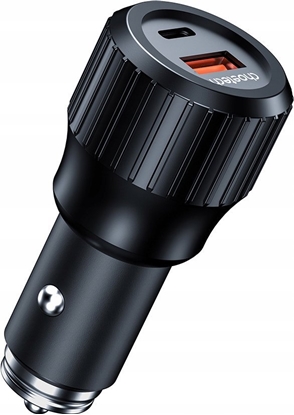 Attēls no adowarka Choetech adowarka samochodowa TC0010 USB-C USB-A PD 63W czarna