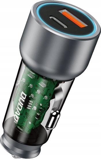 Picture of adowarka Dudao adowarka samochodowa Dudao R4T 30W USB-A / USB-C - szara