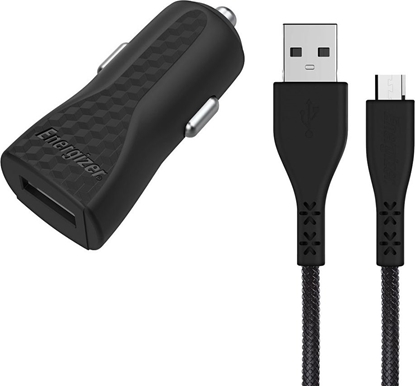 Attēls no adowarka Energizer Energizer Hardcase adowarka samochodowa 1USB 1A z kablem micro czarna Lifetime