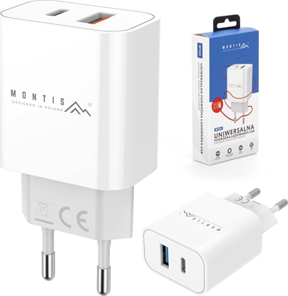 Изображение adowarka Montis MT123 1x USB-A 1x USB-C 3 A (5901811406638)