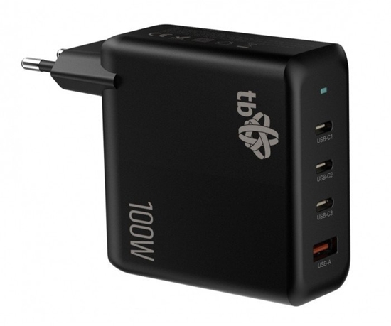 Picture of adowarka sieciowa 3x USB C + USB A Power Delivery czarna, GaN 100W