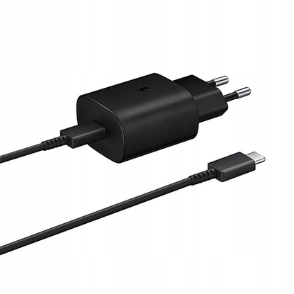 Изображение Samsung Samsung 25W EP-TA800EBE USB-C Wall Charger with Samsung EP-DA705BBE USB-C / USB-C Cable - Black