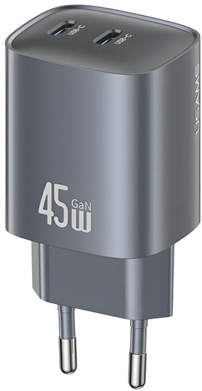 Picture of adowarka sieciowa USAMS CC305 T66 45W GaN 2xUSB-C tarnish