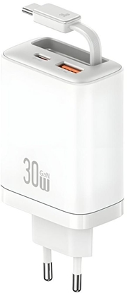 Picture of adowarka sieciowa USAMS Xiang Series CC296 30W 1xUSB-C 1xUSB-A + kabel USB-C biay