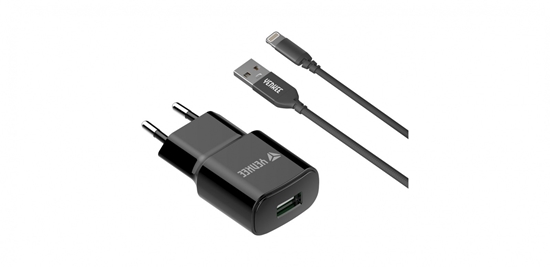 Picture of Ładowarka sieciowa USB + kabel Lightning 1 metr USB A 12W 2,4A 