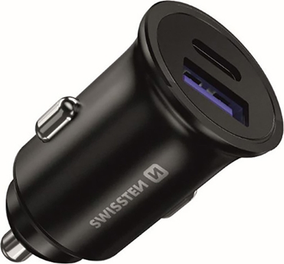 Picture of adowarka Swissten adowarka samochodowa SWISSTEN 36W, 2-portowy, USB-C, USB-A